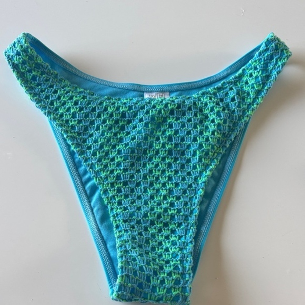 wild fable Blue & Green Crochet Bikini Bottom
